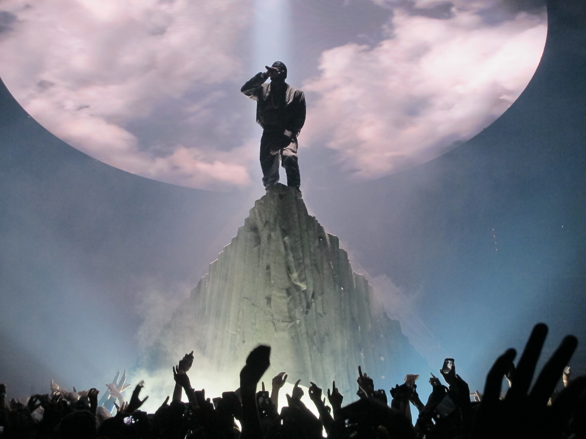 Kanye West at Verizon Centre, Washington DC, on the Yeezus Tour in November 2013. Credit: peterhutchins/Flickr, CC BY 2.0