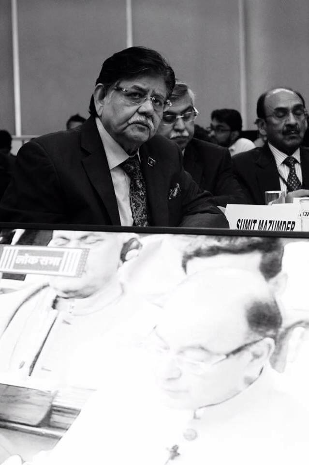 Captains of industry listen intently as finance minister Arun Jaitley presents the budget for 2016-17. Credit: Shome Basu