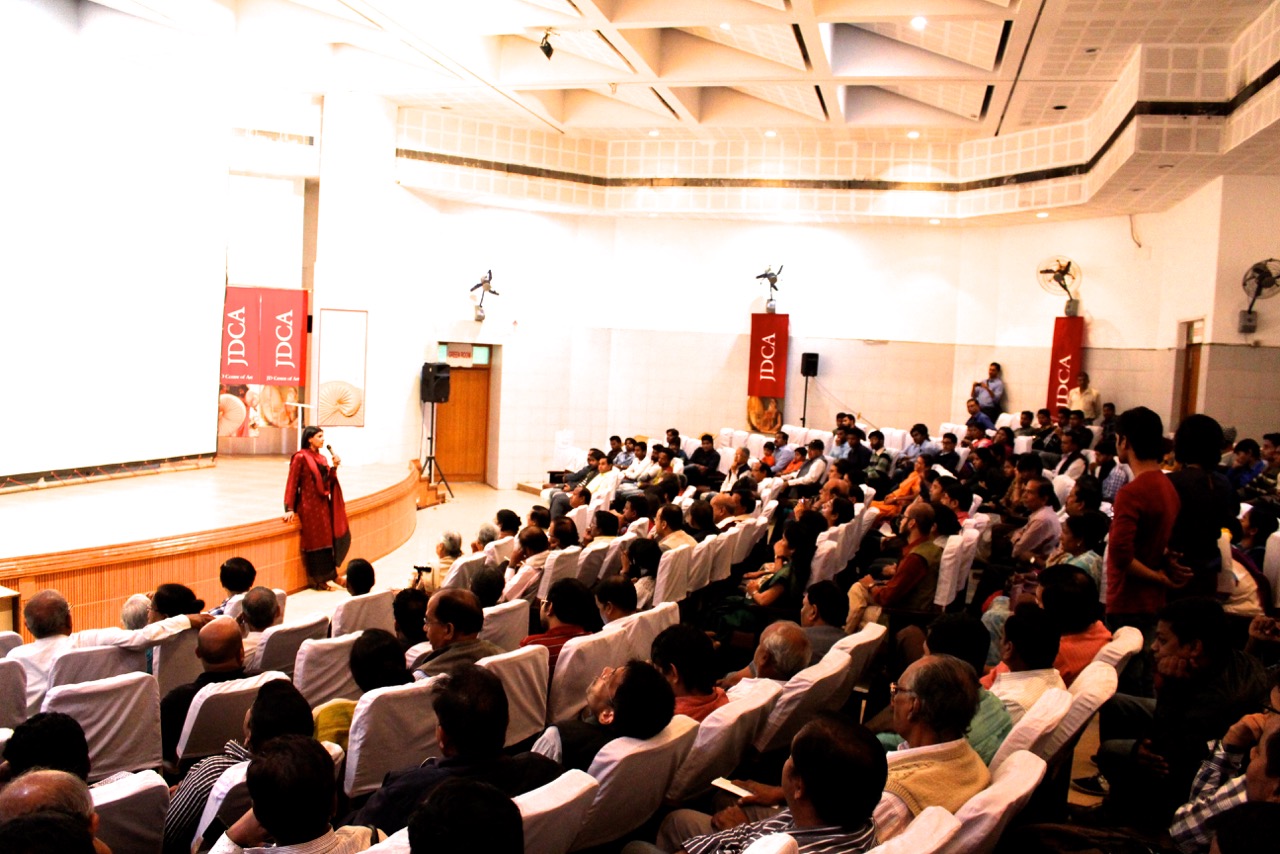 Nandita Das speaking at the festival. Credit: Special Arrangement