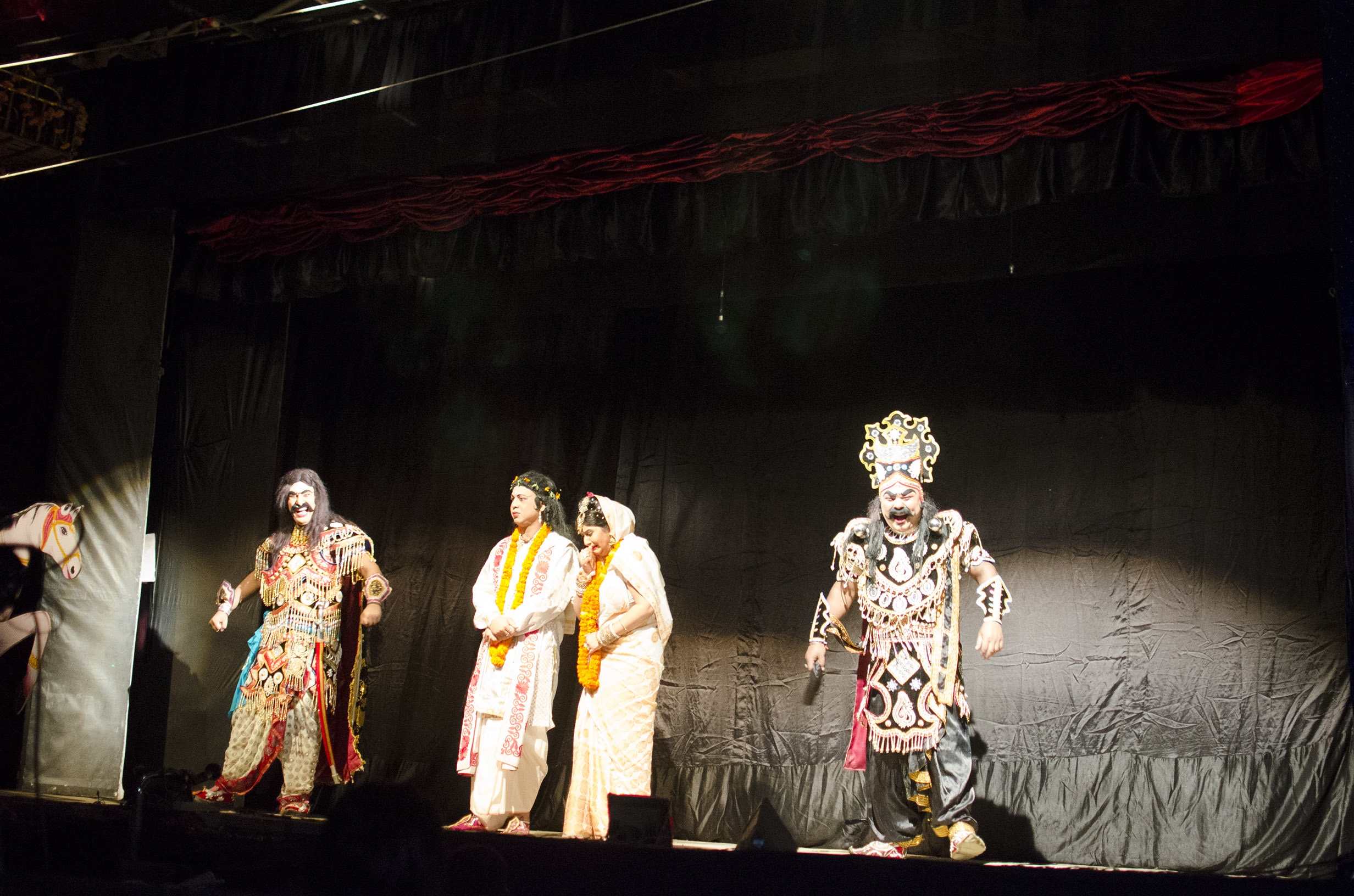 A Raas performance, depicting the life of Krishna, by the residents of the Kamalabari satra in Majuli. Credit: L Terang