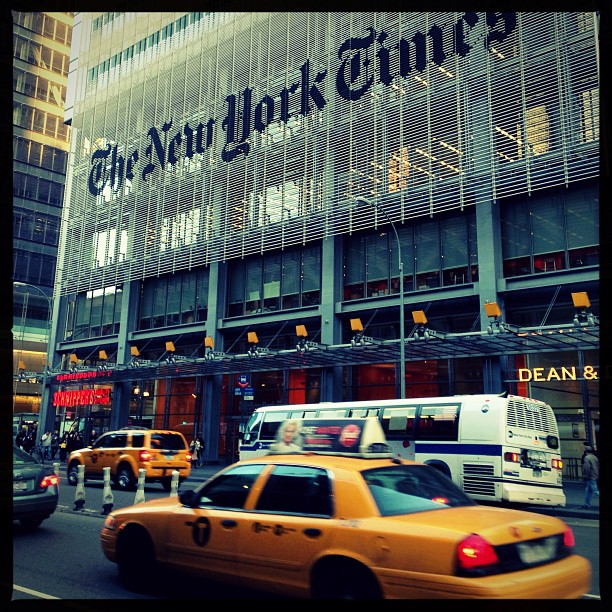 The head office of the New York Times in Manhattan. Credit: Devyn Caldwell/Flickr CC 2.0