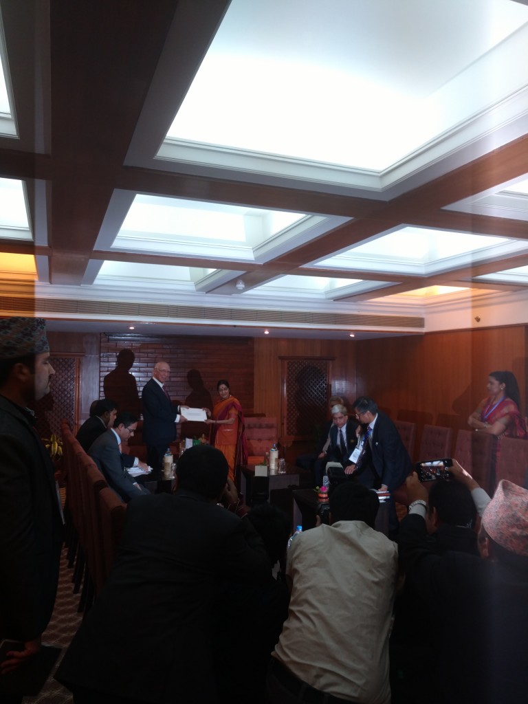 Sushma Swaraj and Sartaj Aziz. Credit: Devirupa Mitra
