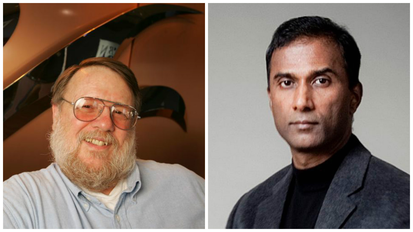 Ray Tomlinson and Shiva Ayyadurai: Who has the better claim to being the inventor of e-mail? Photo Credit: Internet Hall of Fame (left) and Shiva