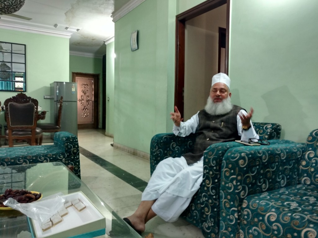 Syed Mohammad Ashraf Kicchowchhawi, the national president of All India Ulama and Mashaikh Board, which is organising the World Sufi Forum. Credit: Devirupa Mitra