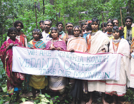 Locals are strongly opposed to Vedanta's mining plans. Credit: Saroj Mishra/Down To Earth