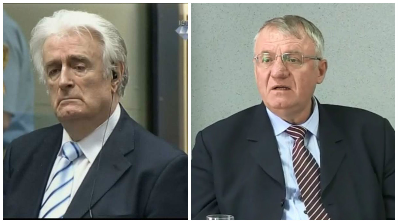Radovan Karadzic (L) was found guilty on ten counts while as Vojislav Seselj was acquitted of all charges. Credit: Reuters/Youtube.