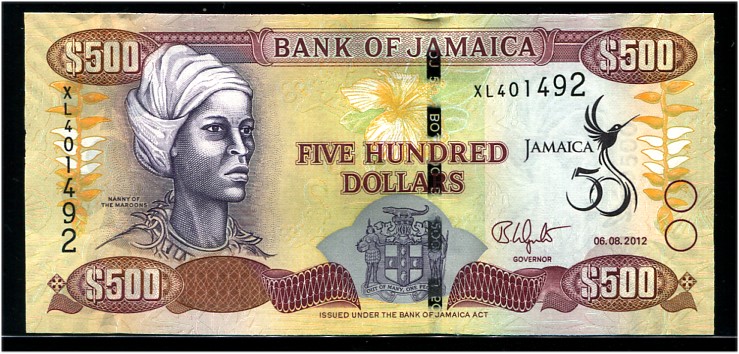 Nanny of the Maroons on Jamaican currency. Credit: www.donckelly.com.