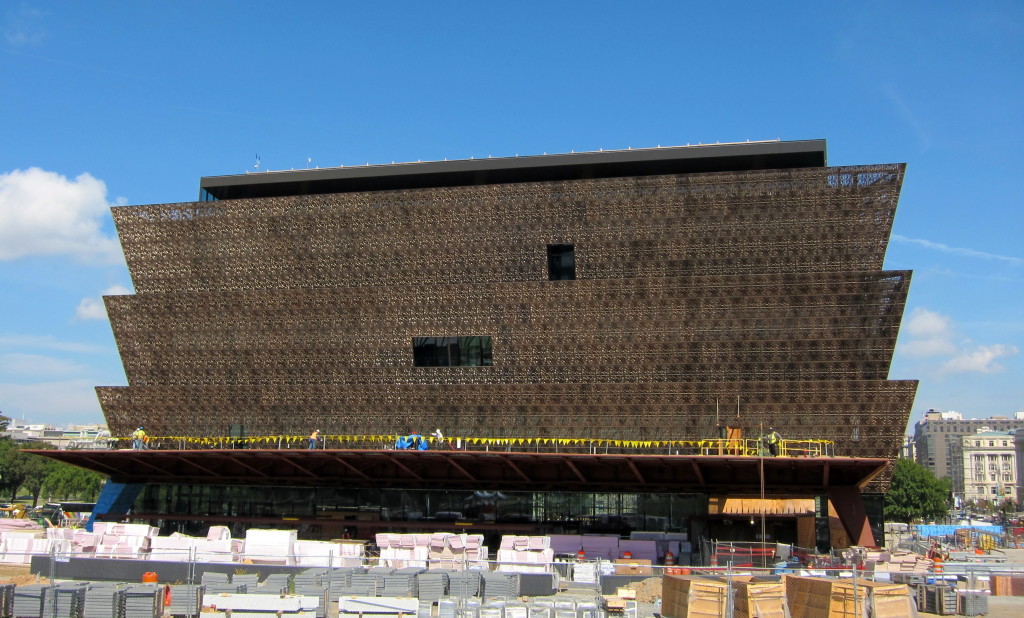The National Museum of African American History and Culture, with its beehive structure, being constructed. Credit: Wikipedia