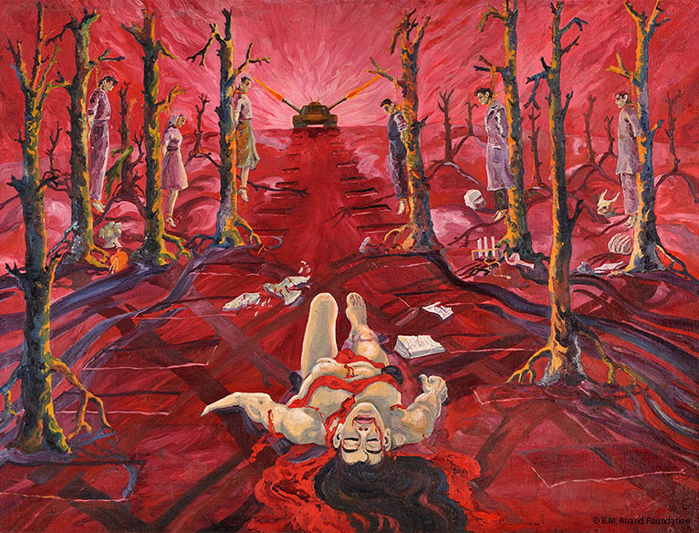 Plate 89 War, Oil on Canvas, 37.8'' X 49.5'', c.1970s