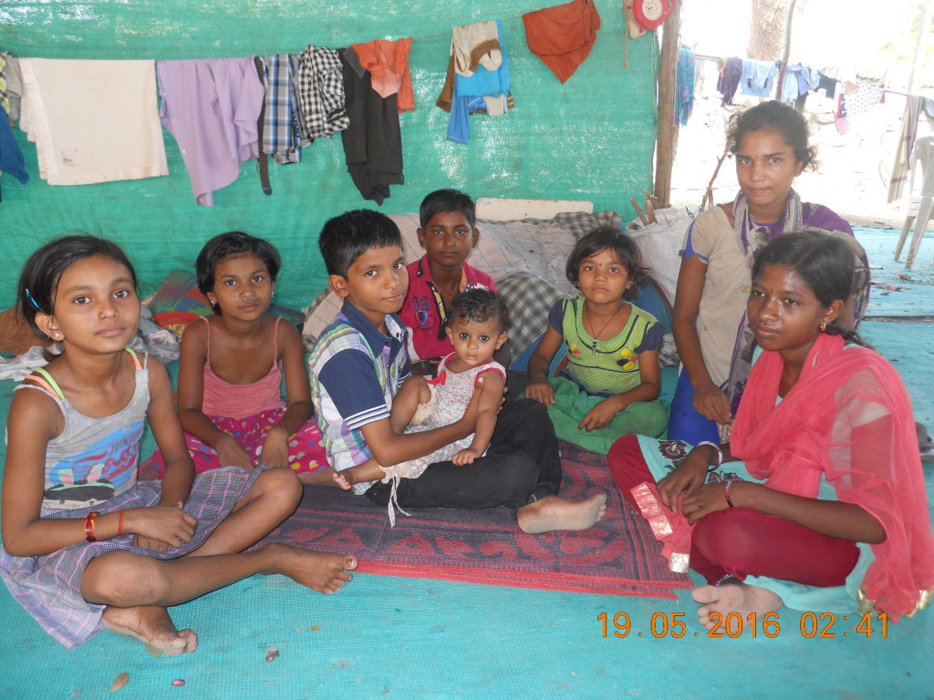 Children from drought-hit regions of Maharashtra in a relief camp in Mumbai
