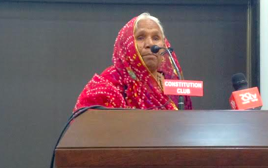 Norti Bai, speaking in New Delhi.
