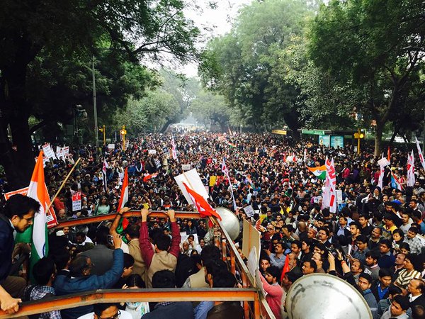 File photo of a protest in solidarity with JNU. Credit: Reuters/Anindito Mukherjee