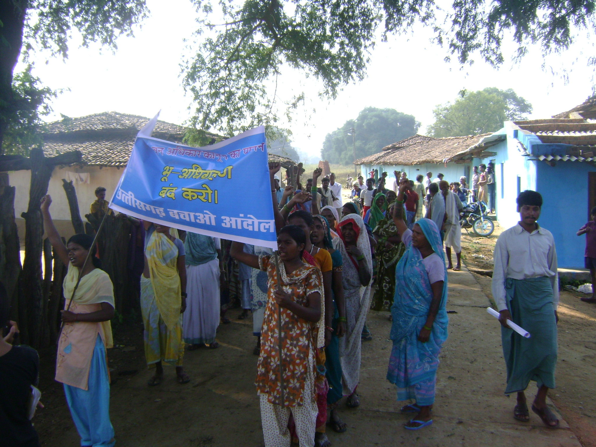 Since 2011, Adani Mining Pvt Limited has been operating the largest coal mine in the Hasdeo region – the Parsa East Kante Basan block, for which forests and farm lands belonging to villagers were stripped bare. 30 coal mines are proposed in this region so far. Credit: Chitrangada Choudhary