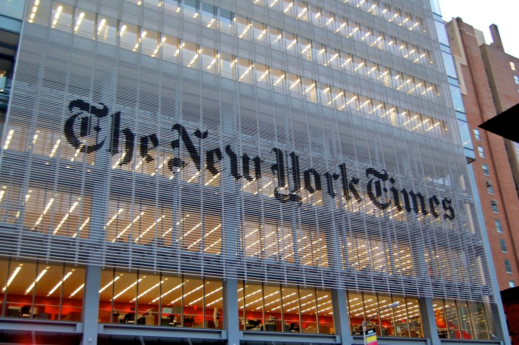 The New York Times headquarters. Credit: Wikimedia Commons.