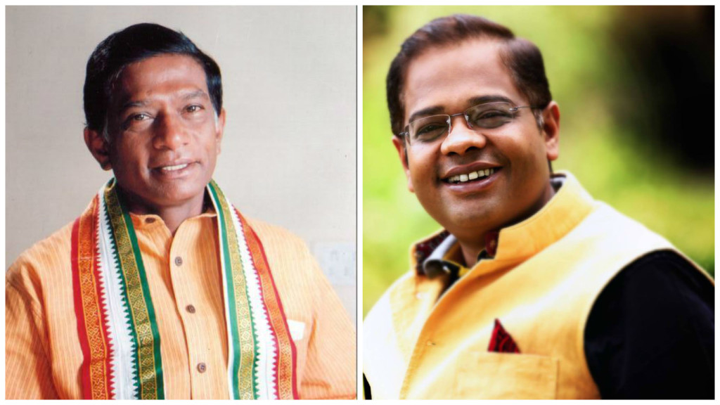 Ajit Jogi (L) and his son Amit Jogi.