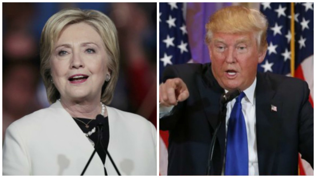 Hillary Clinton and Donald Trump. Credit: Reuters.