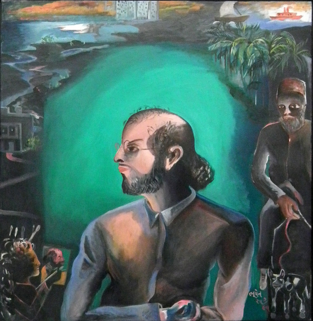 Salman Rushdie painted by Bhupen Khakhar. Credit: Flickr