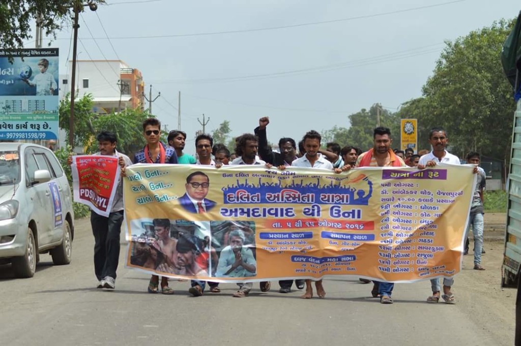 The march between Rajula and Savarkundla. Credit: Damayantee Dhar