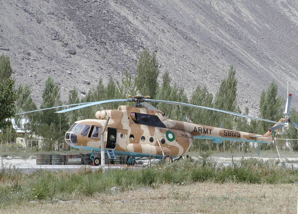 A Russian made MI 17 helicopter belonging to the Pakistani government made an emergency landing in Taliban-held territory in Afghanistan. Credit: Wikimedia Commons
