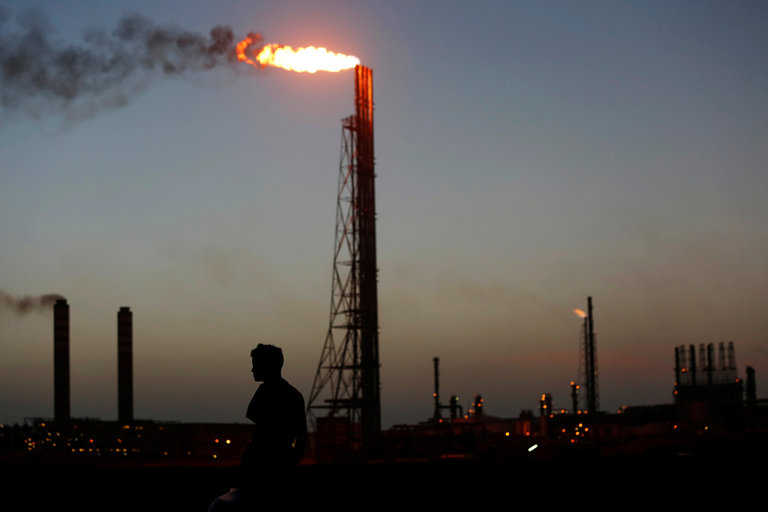 The Cardon refinery, which belongs to the Venezuelan state oil company PDVSA, in July in Punto Fijo, Venezuela. Credit: Carlos Jasso/Reuters