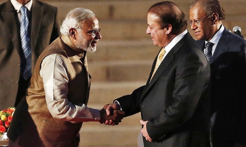Prime Minister Narendra Modi meeting his Pakistani counterpart Prime Minister Nawaz Sharif in May, 2014. Credit: Reuters