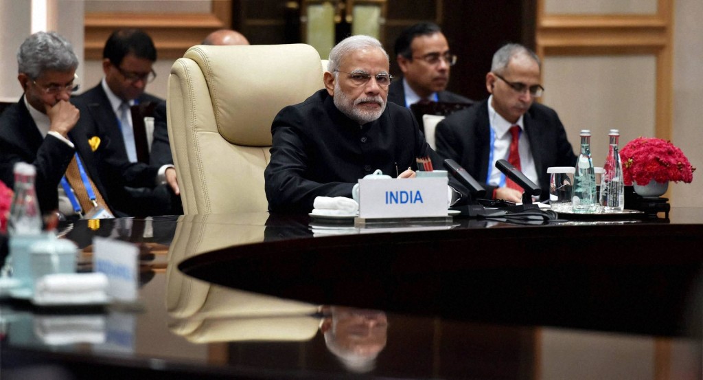 Prime Minister Narendra Modi at the G20 summit in Huanzhou, China. Credit: PTI