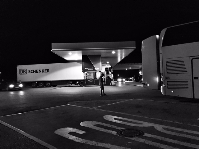 A motel where truckers freshen up inside Serbia. Credit: Shome Basu