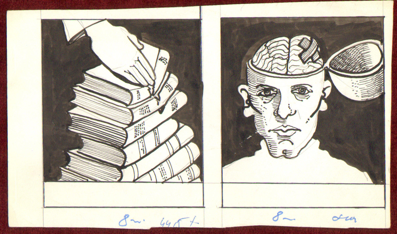 Censorship. Credit: Postcard drawing by an unidentified Yugoslav artist.