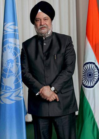Former Indian Ambassador to the UN Hardeep Singh Puri. Credit: PTI