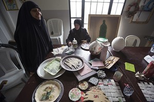 By mixing traditional techniques, materials and designs, the participants of the MENNA project create unique and marketable products under the MENNA brand. The interactive workshops where refugee and Lebanese women learn and work together has also created spaces for dialogue and coexistence. Photo: UN Women/Joe Saade