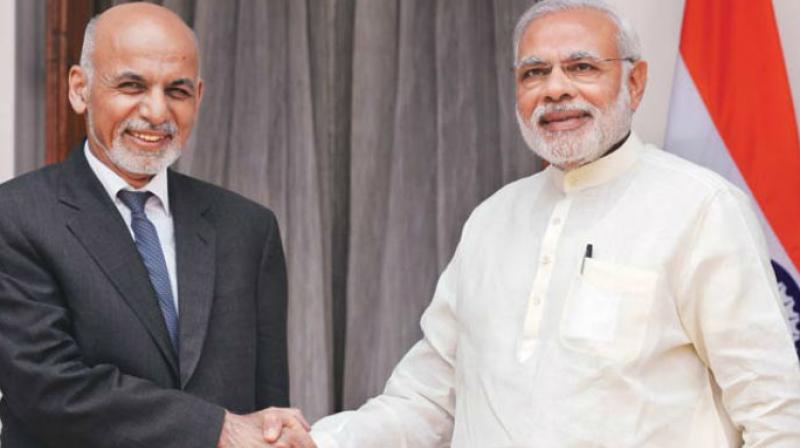 Afghan President Ashraf Ghani and Prime Minister Narendra Modi. Credit: PTI