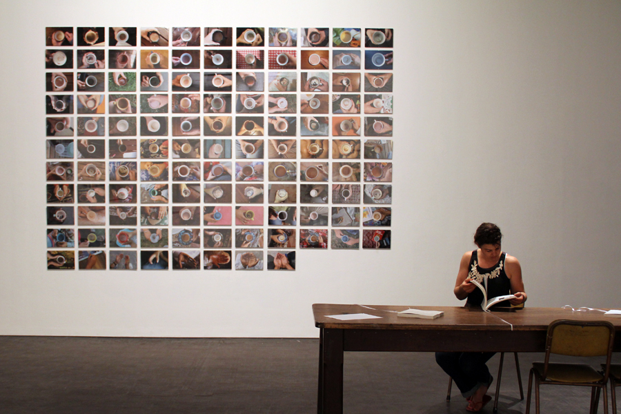 Cups of Nun Chai displayed at a gallery. Courtesy: Alana Hunt