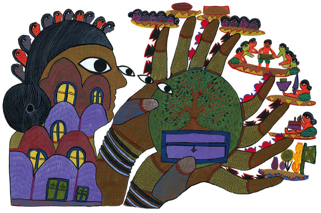 By Durga Bai Vyam (Gond, Madhya Pradesh). Courtesy: Tara Books