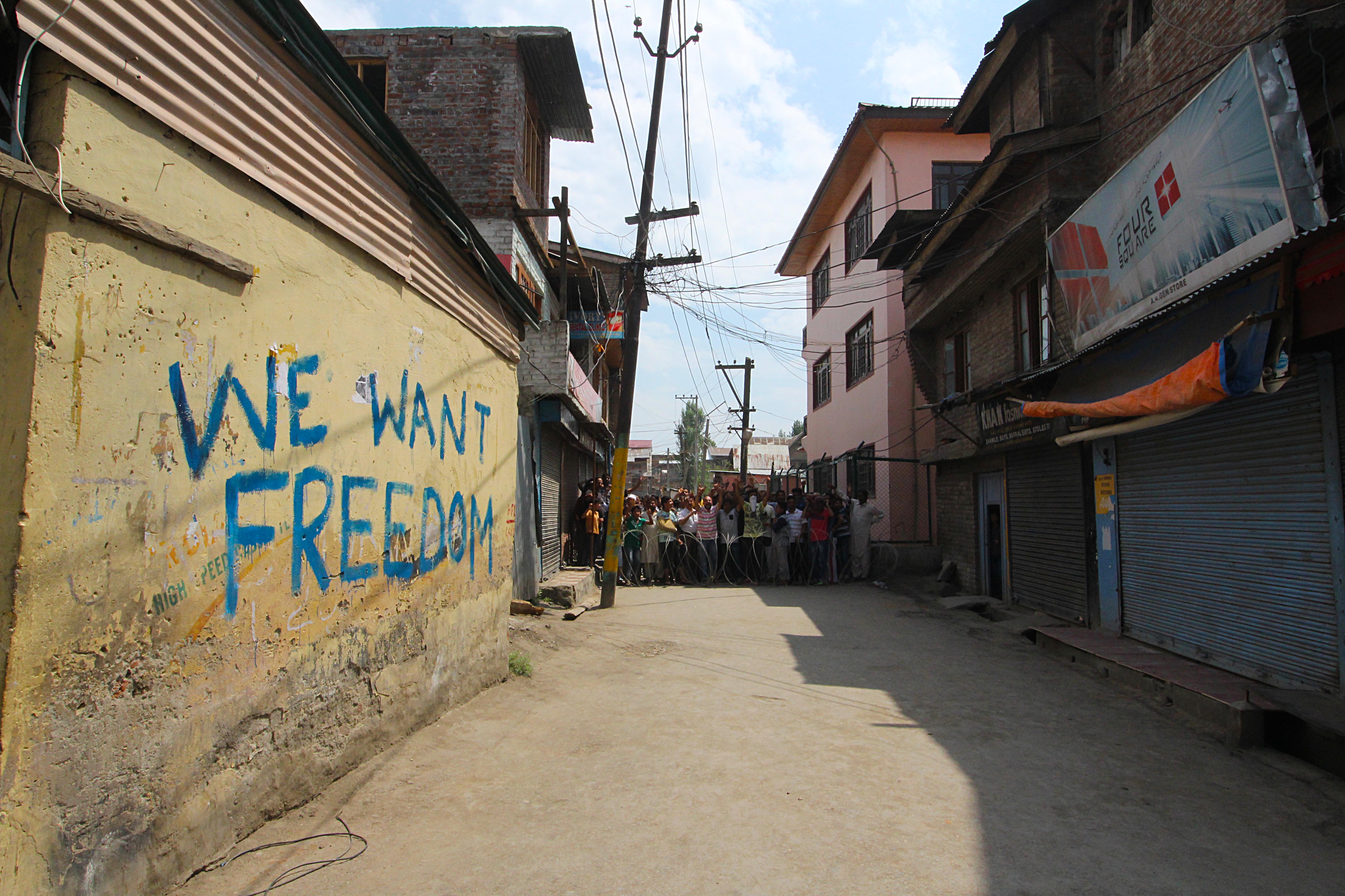 Graffiti in Kani Kadal, Kashmir. Credit: Faisal Khan