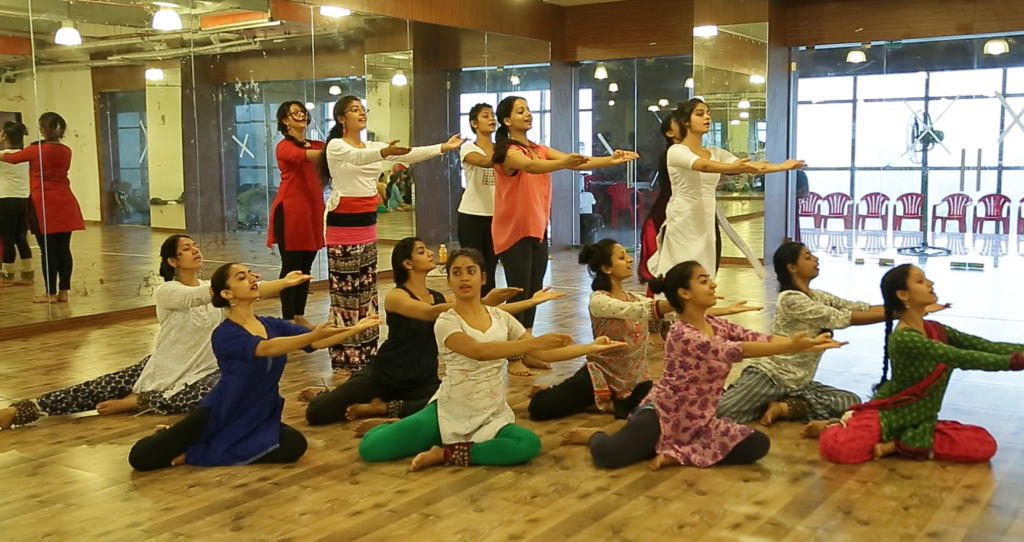 Dancers rehearsing for the musical version of Mughal-e-Azam