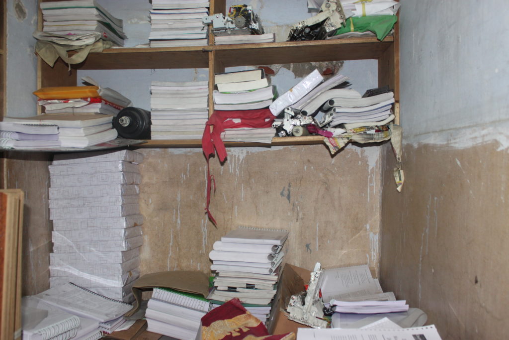 Photocopied bundles at Rameshwari Photocopy Service. Credit: Radhika Oberoi