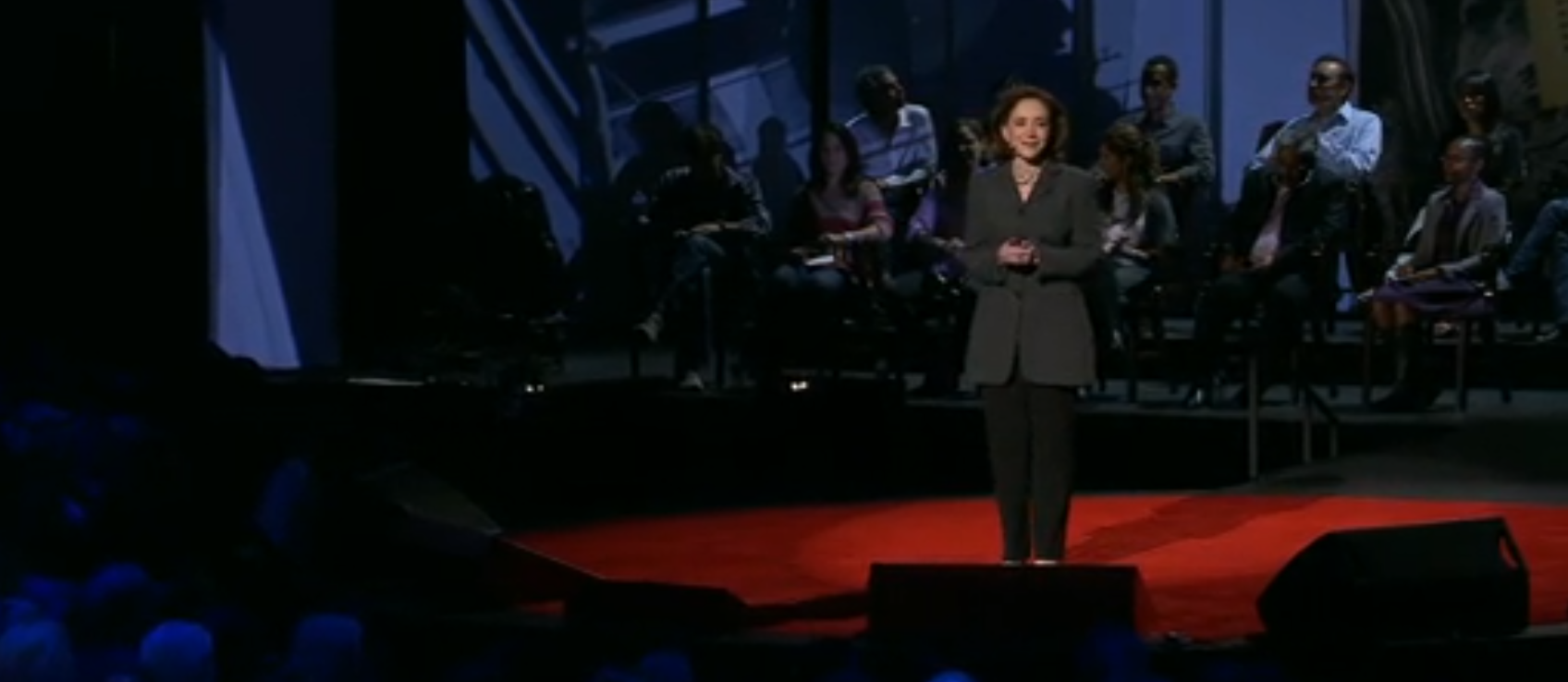 Sherry Turkle delivering her TED talk. Source: TED