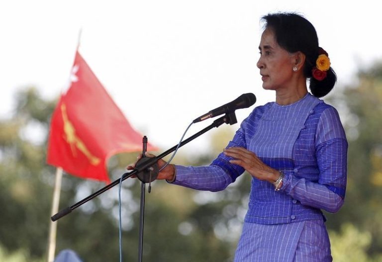 Aung San Suu Kyi is set to visit India for the BRICS summit. Credit: Reuters/Soe Zeya Tun