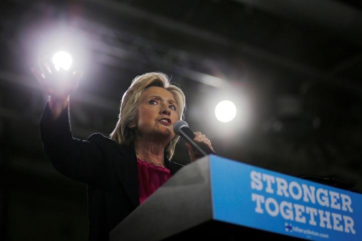 US Democratic presidential nominee Hillary Clinton speaks at a campaign Voter Registration Rally at the University of South Florida in Tampa, Florida, United States September 6, 2016. Credit: Reuters