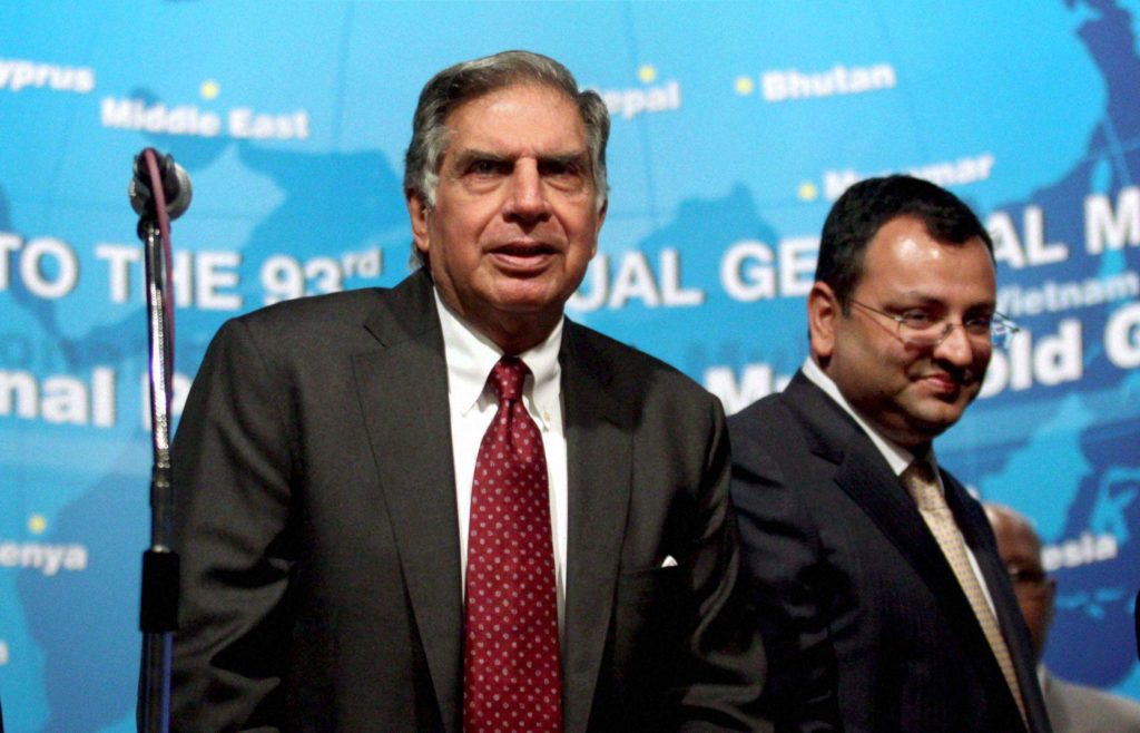 File photo of Cyrus Mistry and Ratan Tata. Credit: PTI