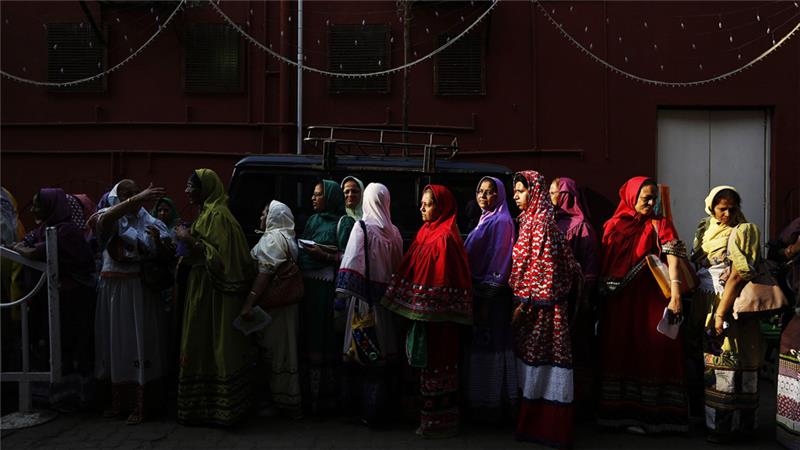 Women from the Dawoodi Bohra community. Credit: Reuters
