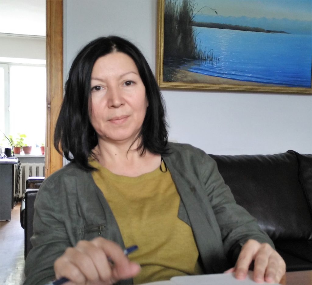 Dinara Oshurahunova, Head of Coalition for Democracy and Civil Society. Credit: M. Reyaz