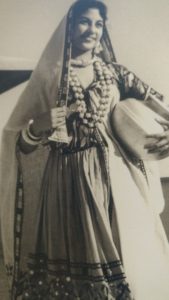 Jaya Jaitly in a Rajasthani peasant woman's ghagra October 7, 1958. Courtesy: CWDS