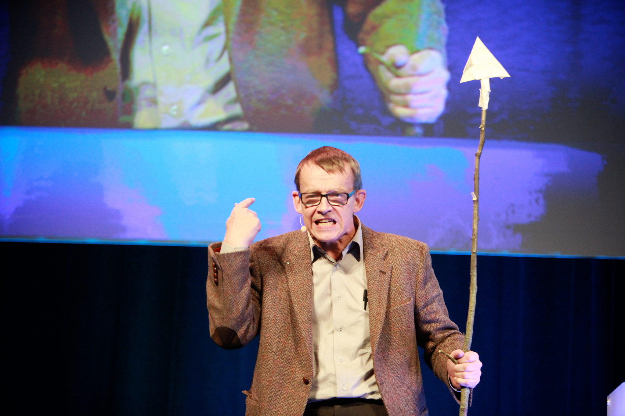Hans Rosling during a talk in 2012. Credit: zero_org/Flickr, CC BY 2.0