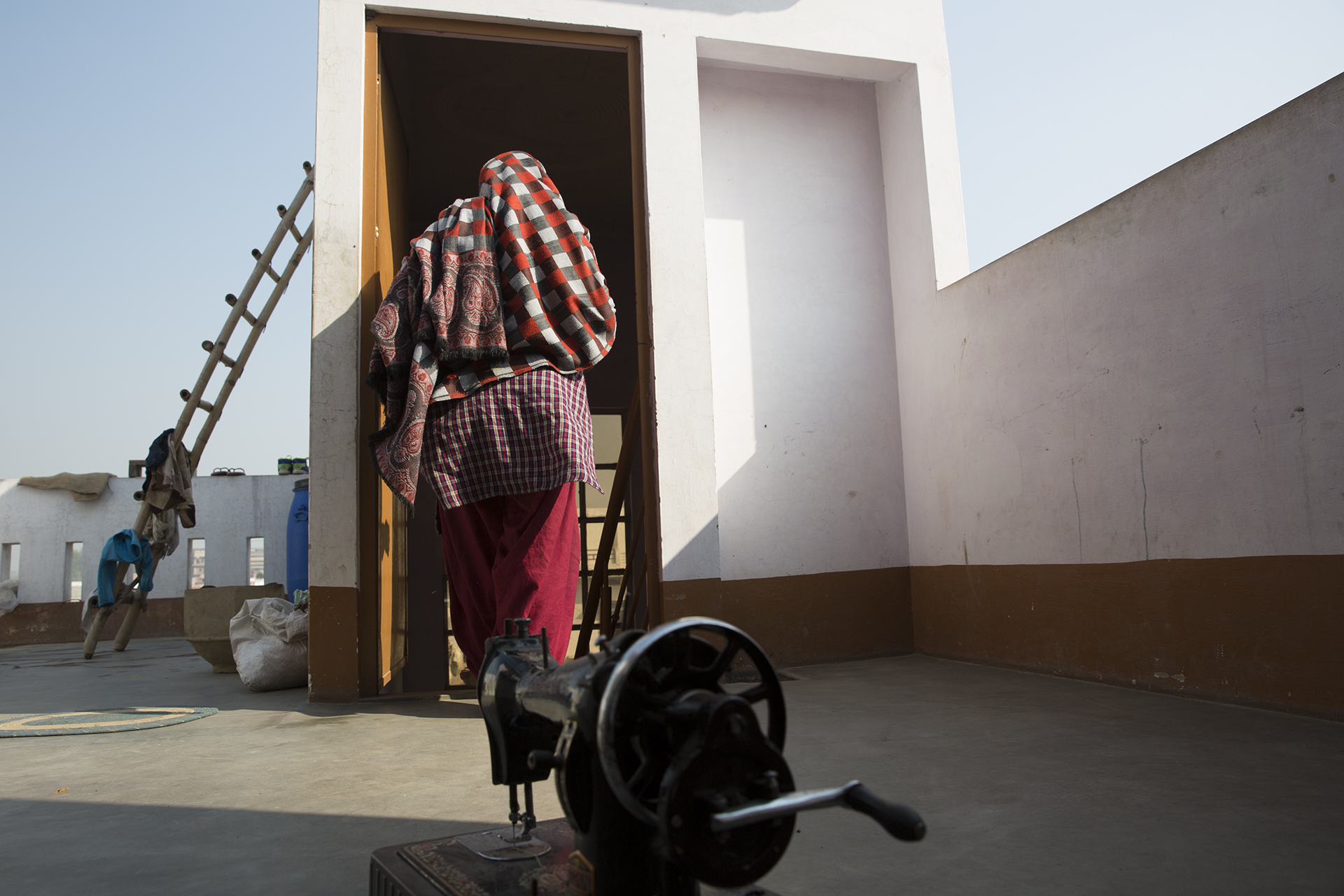 On the terrace of her present house. Chaman has been keeping unwell since the riots in 2013. She and the other gang rape survivors did not receive any additional psychological or mental health assistance post the rapes. Credit: Mariya Salim