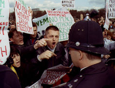 Protesters at a Northern Irish peace rally, 1993. Credit: Reuters/Andrew Wong