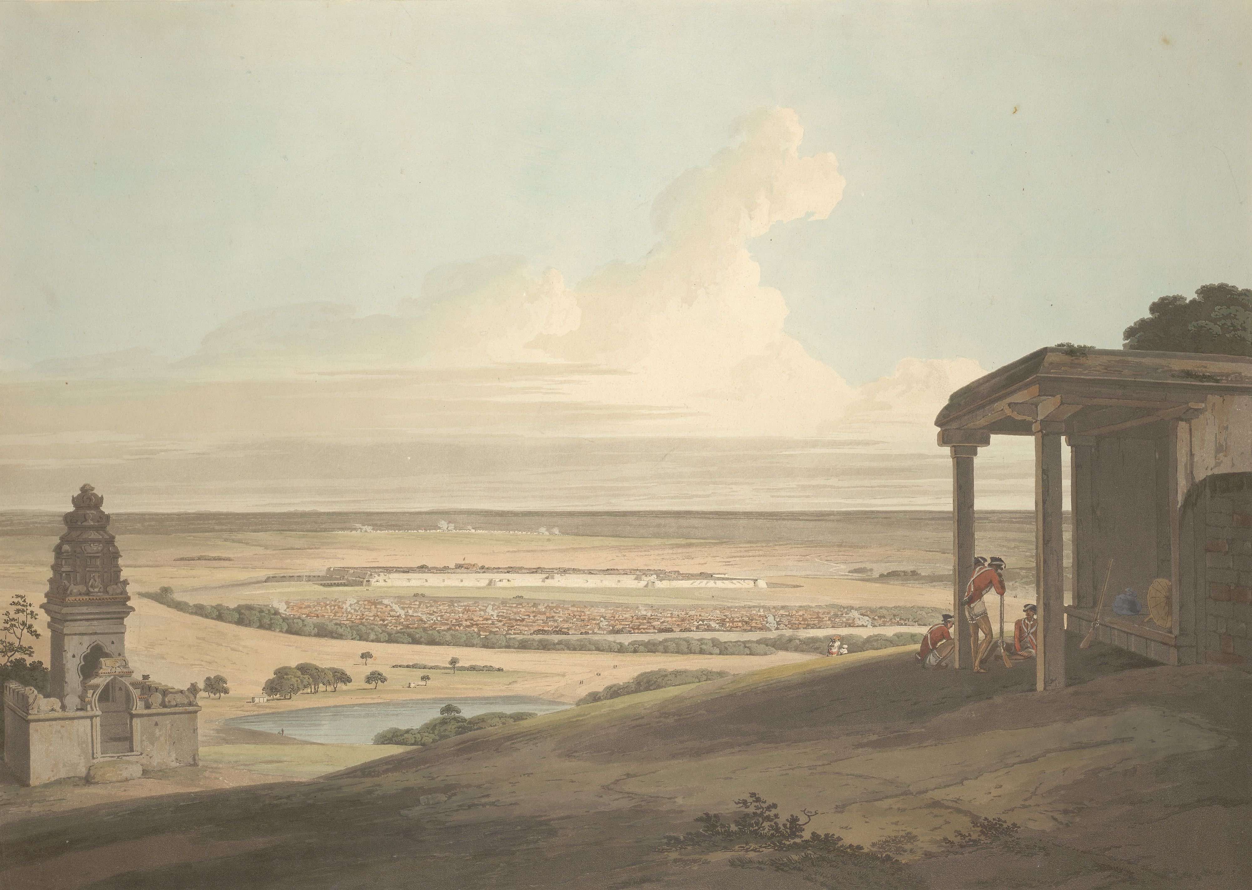 Thomas Daniell, Ousoor in the Mysore. Credit: British Library