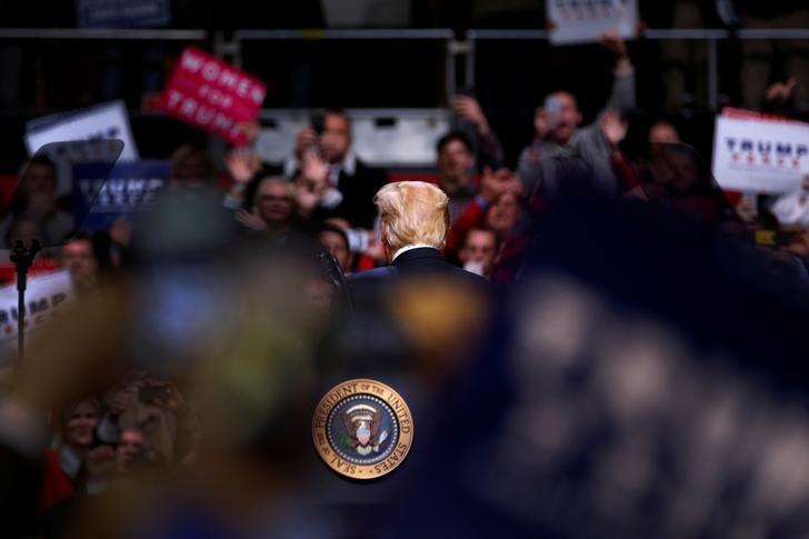 US President Donald Trump holds a rally at Municipal Auditorium in Nashville, Tennessee, US March 15, 2017. Credit: Reuters/Jonathan Ernst/Files