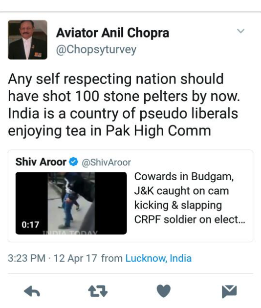 Chopra Tweet