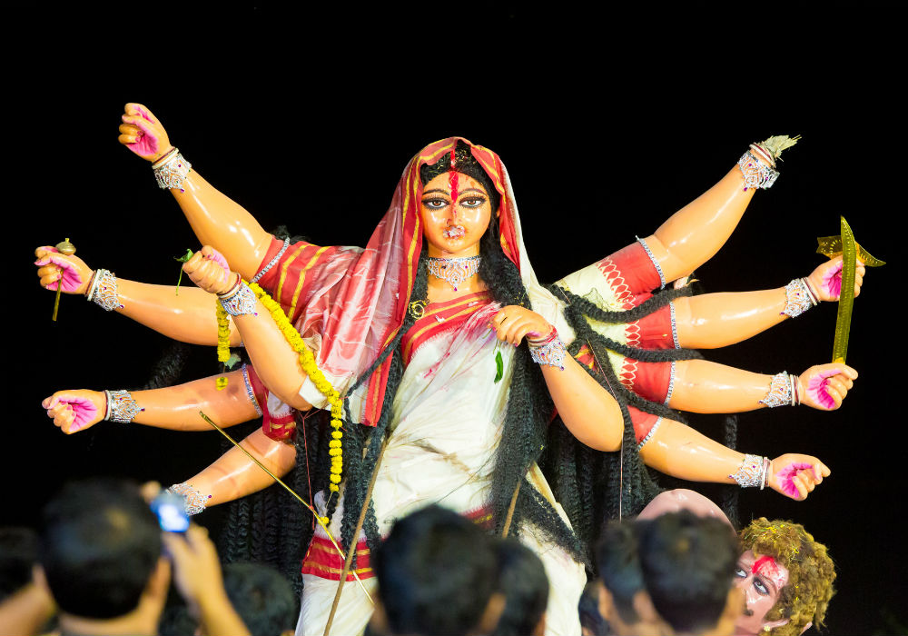 Durga and Rama hardly ever meet in the Bengali tradition. Credit: Kunal Gupta, Flickr CC BY-NC-ND 2.0